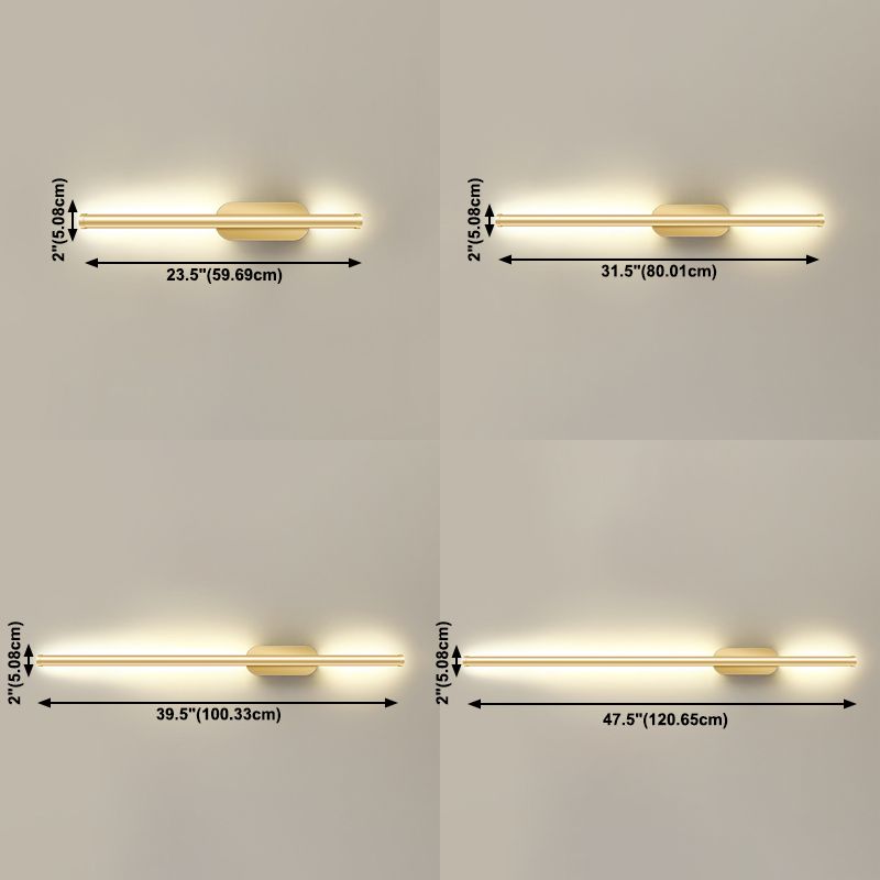 Zeitgenössische Metall Wandleuchte gerade Form LED Wandleuchte für Schlafzimmer