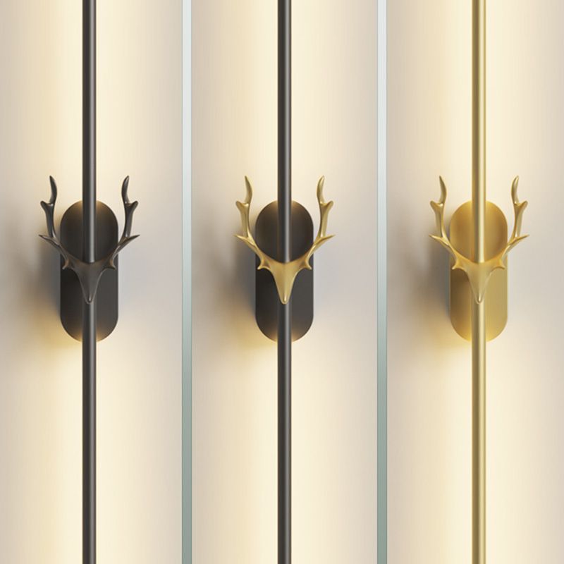 Disparo de pared en forma de línea LED con metal asquera simple moderno de montaje en la pared interior de la pared lámpara