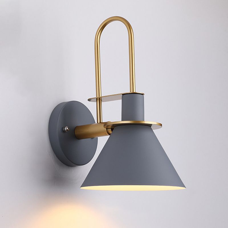 Lámpara de pared de la sala de estudio del embudo 1 luz de pared de estilo nórdico para sala de estar