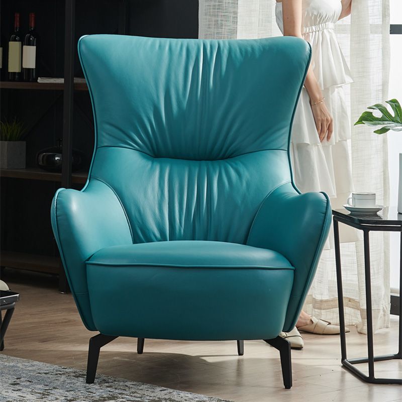 Nordic Single Chair Modern Simple Tiger Chair Leather Single Sofa Light Luxury High Back