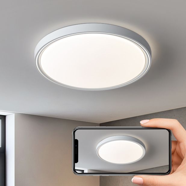 Plafoniera a LED circolare in acrilico in moderna semplicità apparecchio da soffitto in ferro battuto per camera da letto