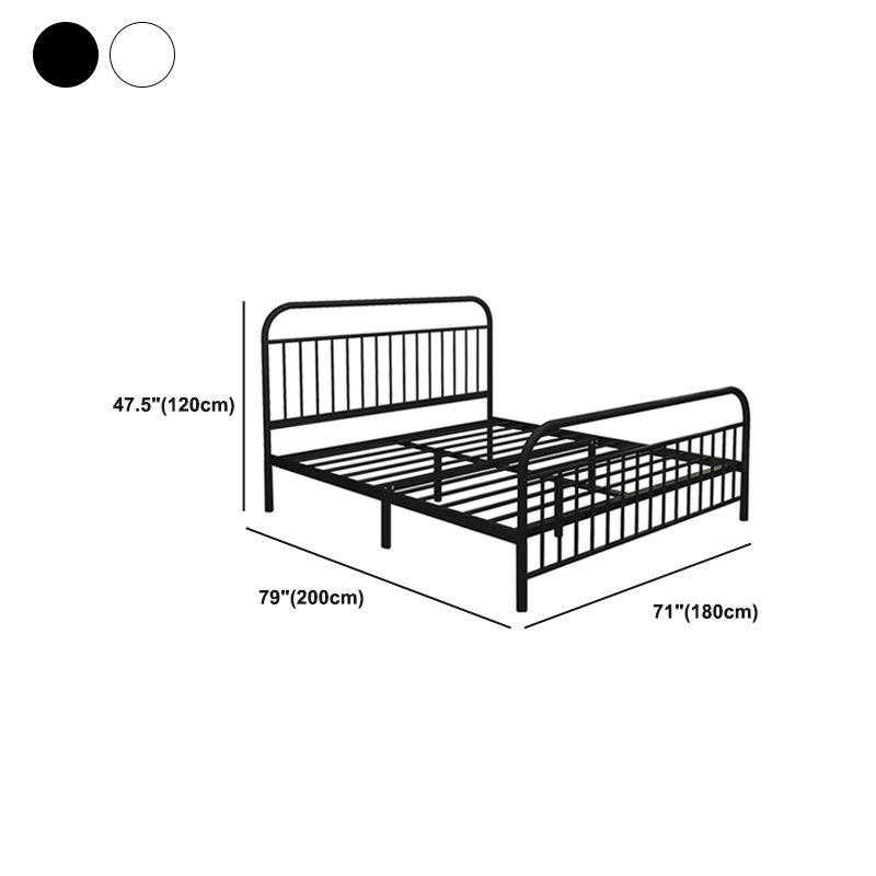 78.74-inch Wide Standard Bed with Headboard and Legs ,Solid Color