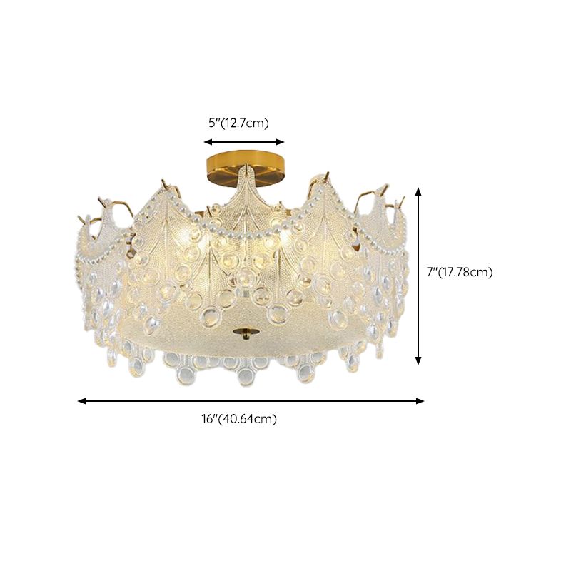 Creative Ceiling Light Contemporary Glass Flush Mount Light Fixture for Sitting Room