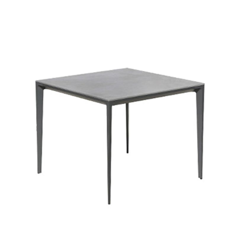 Modern Patio Dining Table Set 1/5/7 Pcs Stone Top Table with Upholstered Side Chairs