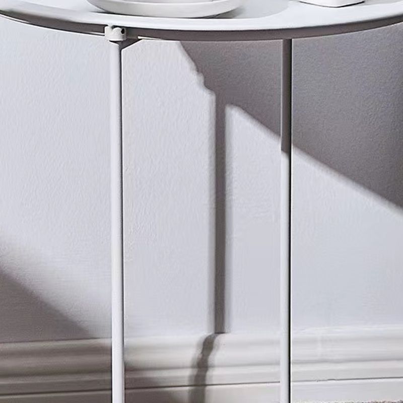 Mid-Century Cross Legs Side Table Metal Round Side End Table