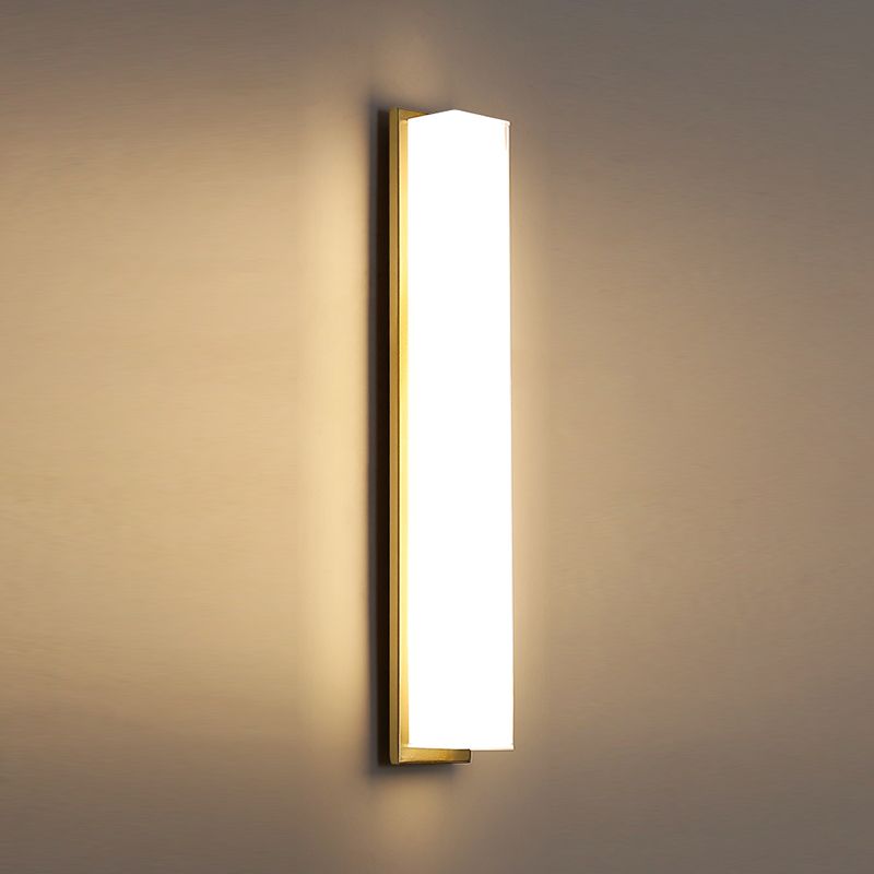 Modern Metal Wall Sconce Cylinder 1 Light Wall Light with Glass for Bedroom