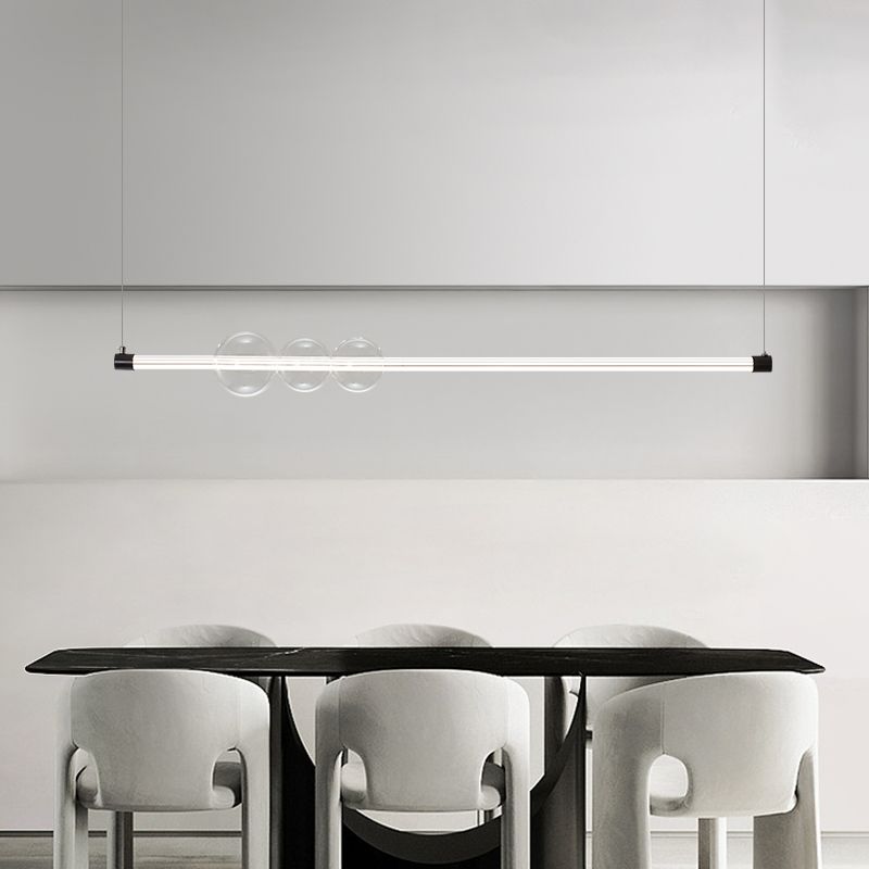 Clear Glass Ceiling Pendant Light Modern LED Kitchen Island Lighting Ideas
