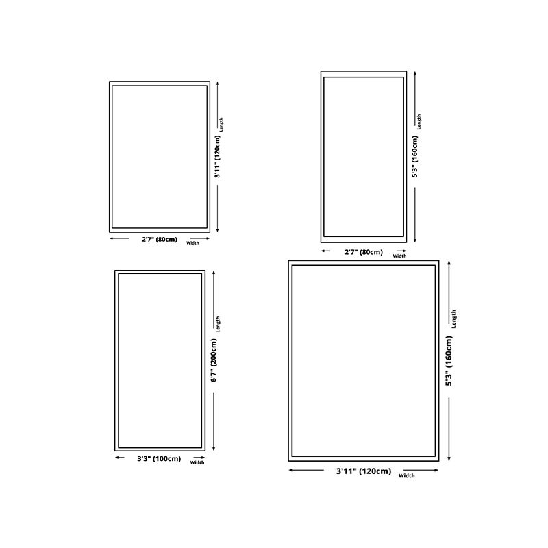 Simplicity Geometry Print Carpet Polyester Area Rug Non-Slip Backing Rug for Living Room