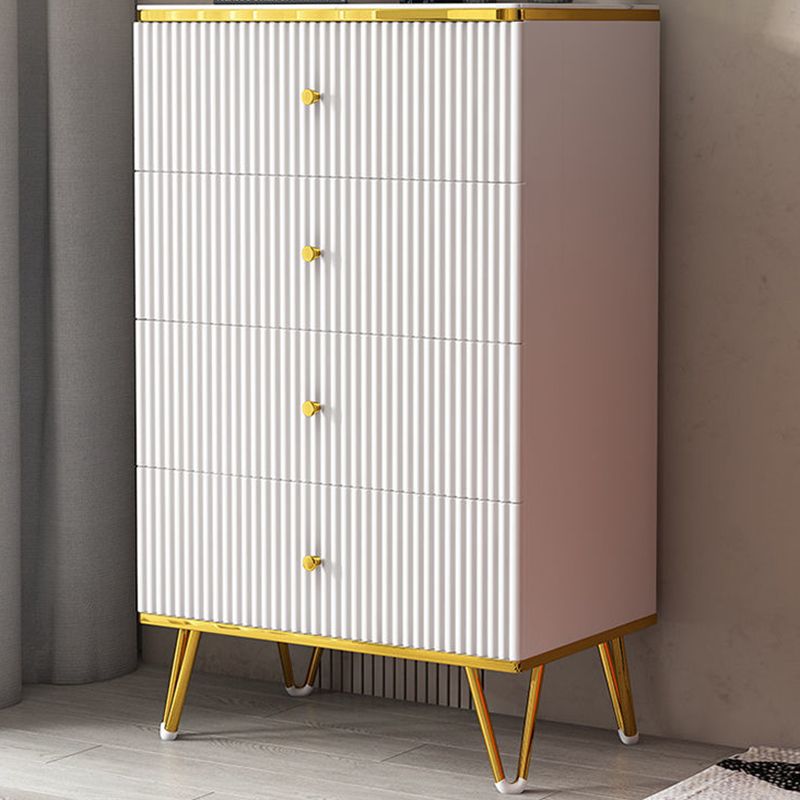 White Accent Chest 15.74" Wide Chest with Drawers, Water Resistant