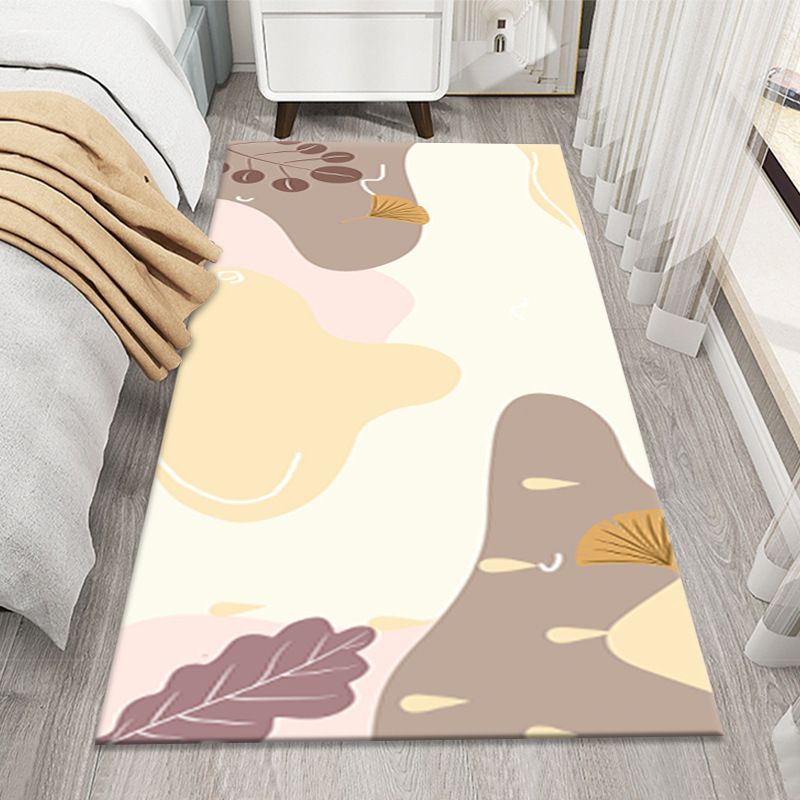 Light Orange Color Lump Carpet Polyester Nordic Carpet Washable Rug for Sitting Room