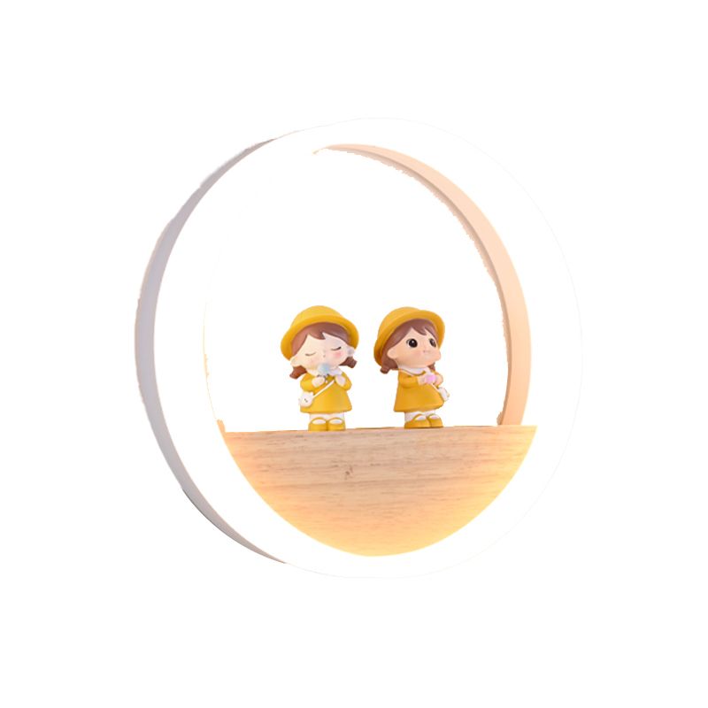 Wood Wall Sconce Contemporary Style Wall Lamp Sconces Metal for Bedroom