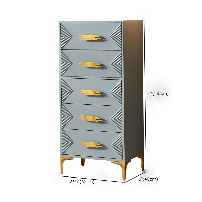 Contemporary Glam Chest Dresser Wooden Storage Chest with Drawers