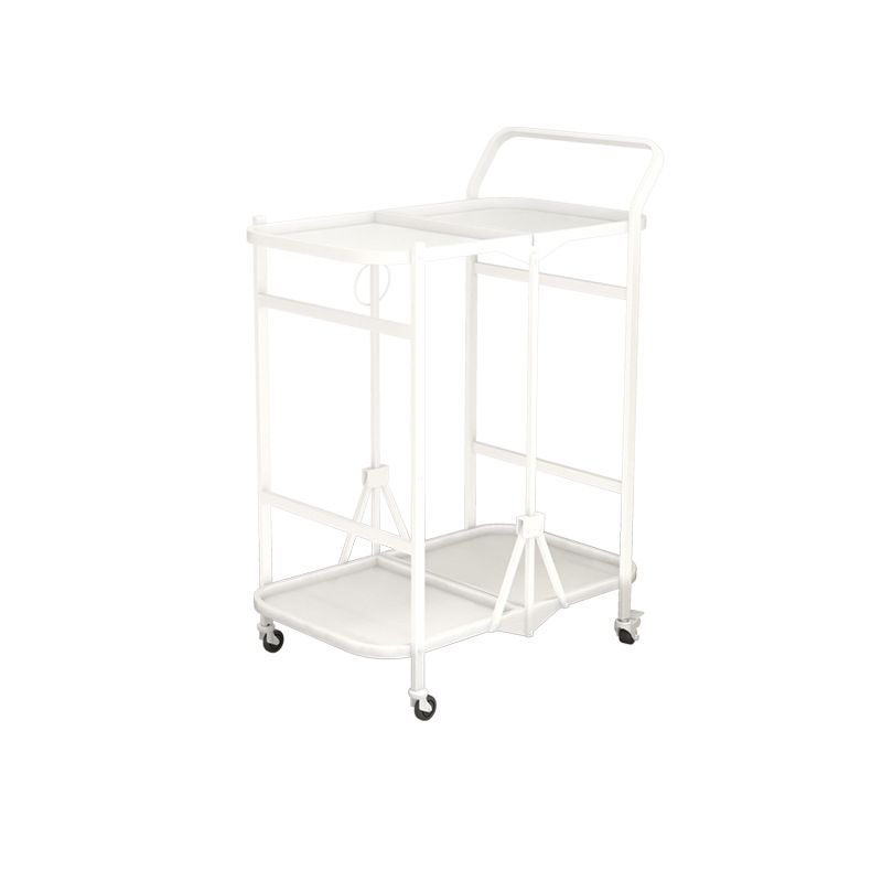 Contemporary 35.43"H Folding Prep Table Rectangular Metal Prep Table for Dining Room