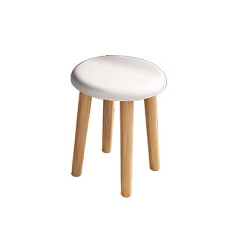 Solid Wood Dresser Scandinavian Vanity Set with Stool and 2 Drawers