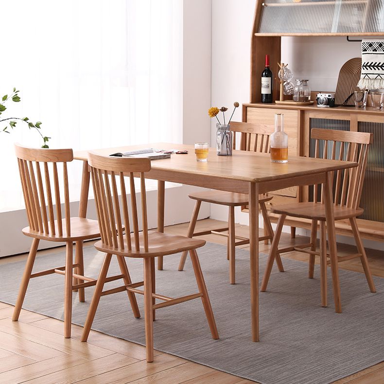 Contemporary Style 4-foot Furniture Solid Wood Dining Table Rectangle for Home