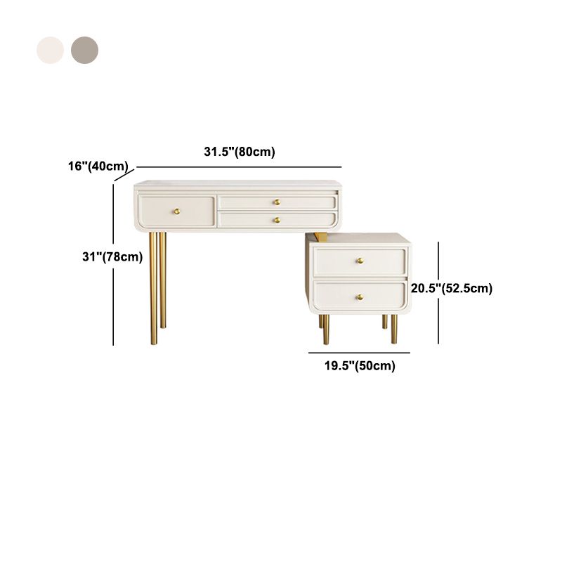Luxurious Make-up Vanity 3/5 Drawers Stain Resistant Dresser