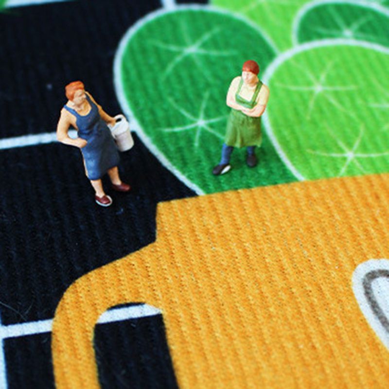 Minimalist Round Carpet Trendy Polyester Area Rug Stain Resistant Rug for Living Room