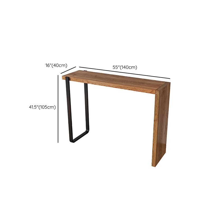Rectangle Bar Table Set Modern 1/3 Pieces Solid Wood Counter Height Set
