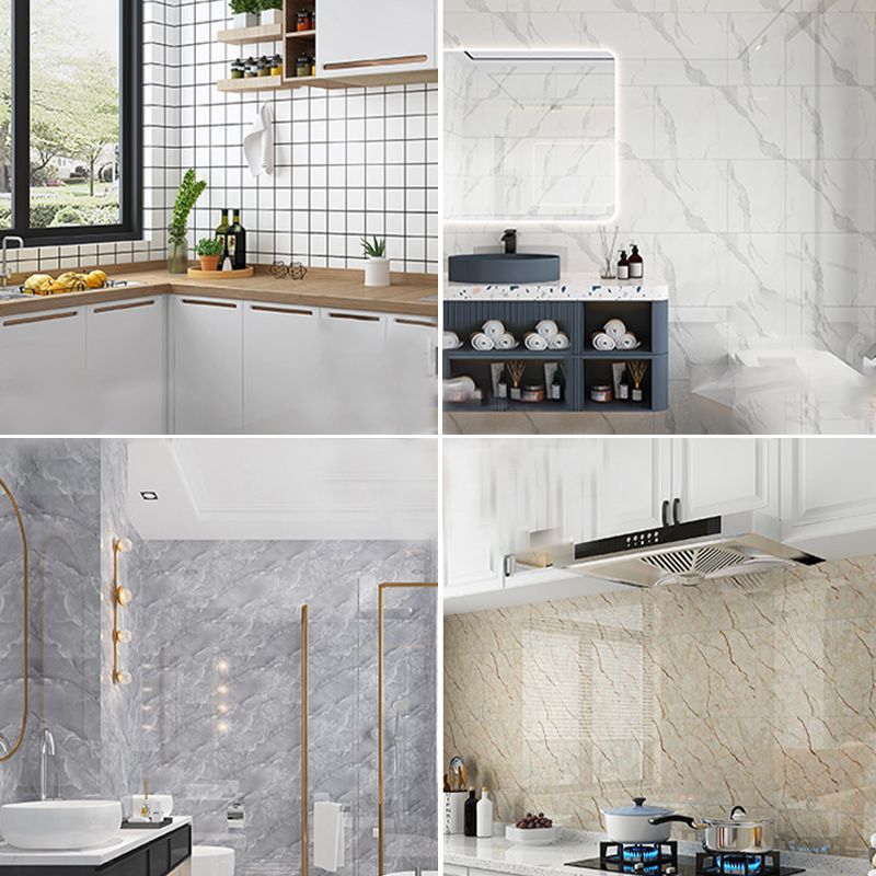 Rectangular Fire Resistant Tile PVC Singular Peel & Stick Tile for Backsplash Wall