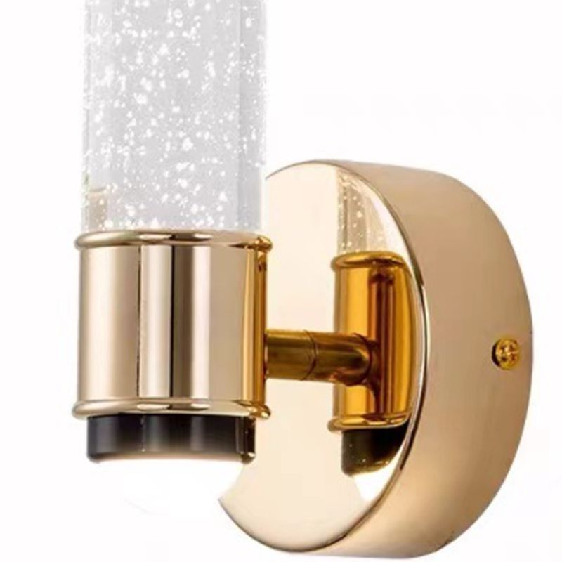 Crystal Bath Vanity Lighting Golden Modernism LED Wall Light for Bathroom