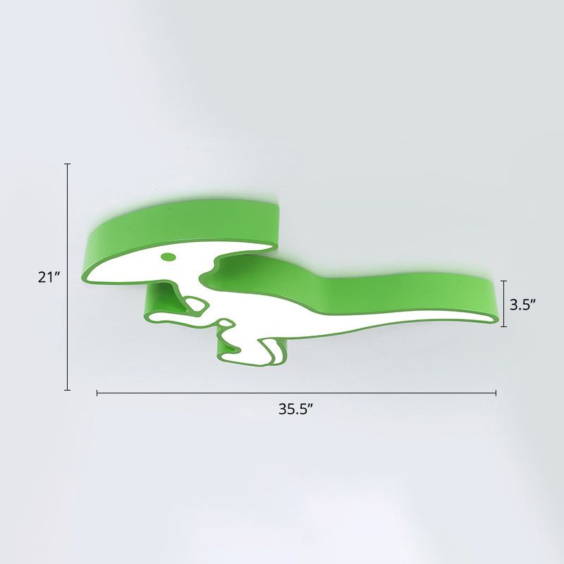 Cartoon Dinosaurier Flushmount Deckenlampe Metall Kinderzimmer LED Unterputz-Leuchte