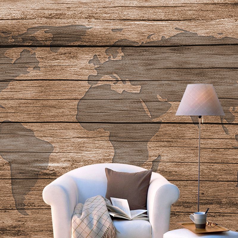 Environment Friendly Map Photography Wallpaper Sitting Room Wall Mural
