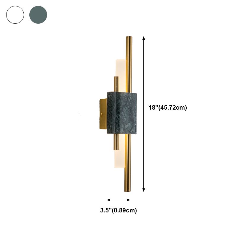 Modern Luxury LED Wall Lamp Iron Cylindrical Wall Sconce with Acrylic Shade