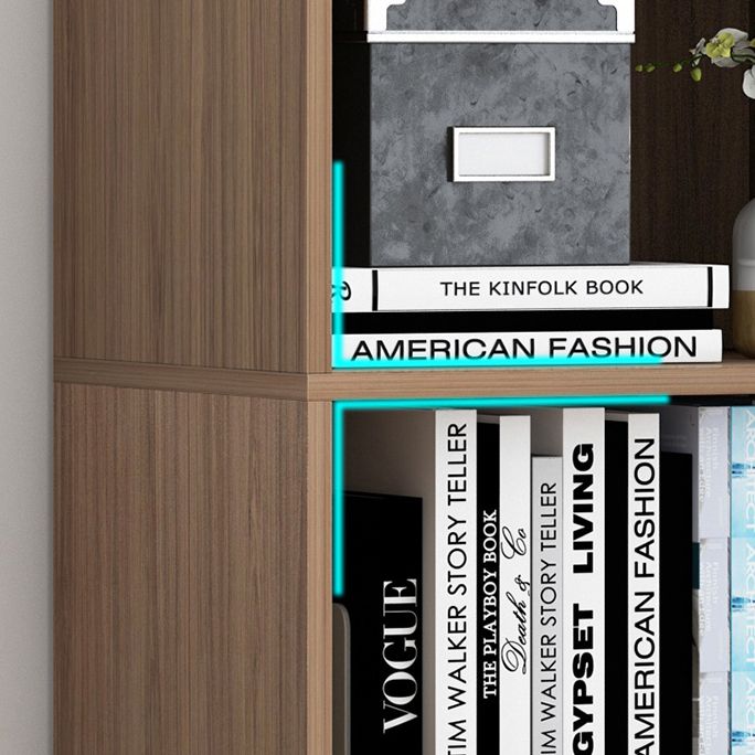 Modern Style Bookshelf Closed Back Wood Bookcase for Home Use