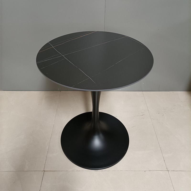 Modern Round Top Dinette Table Metal Base Dining Table for Restaurant