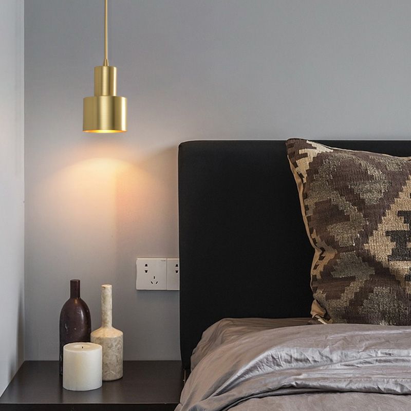 Geometric Hanging Light Fixtures Modern 1-Light Suspension Lamp with Acrylic Shade