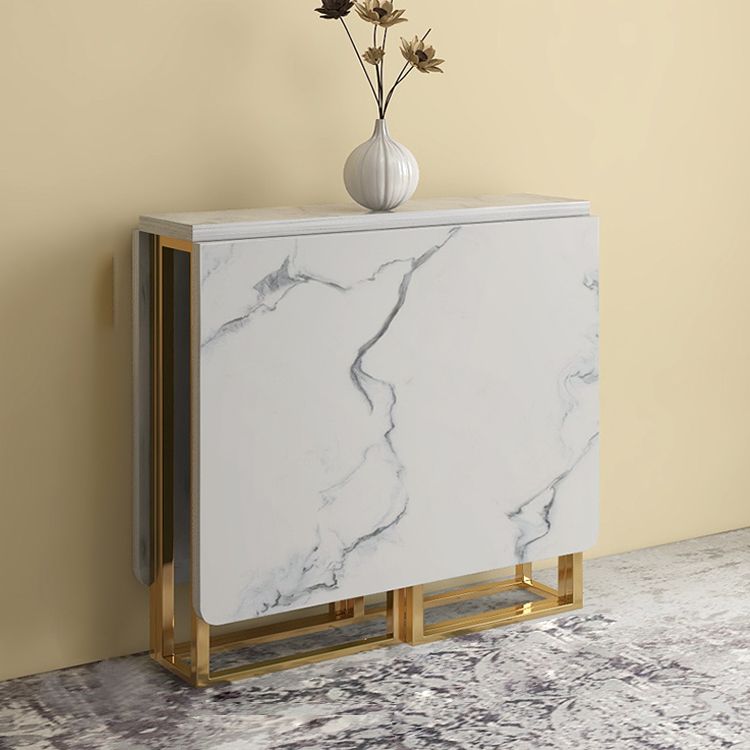 Mesa de comedor de mármol con faux contemporáneo Mesa de rectángulo de base para el hogar para el hogar