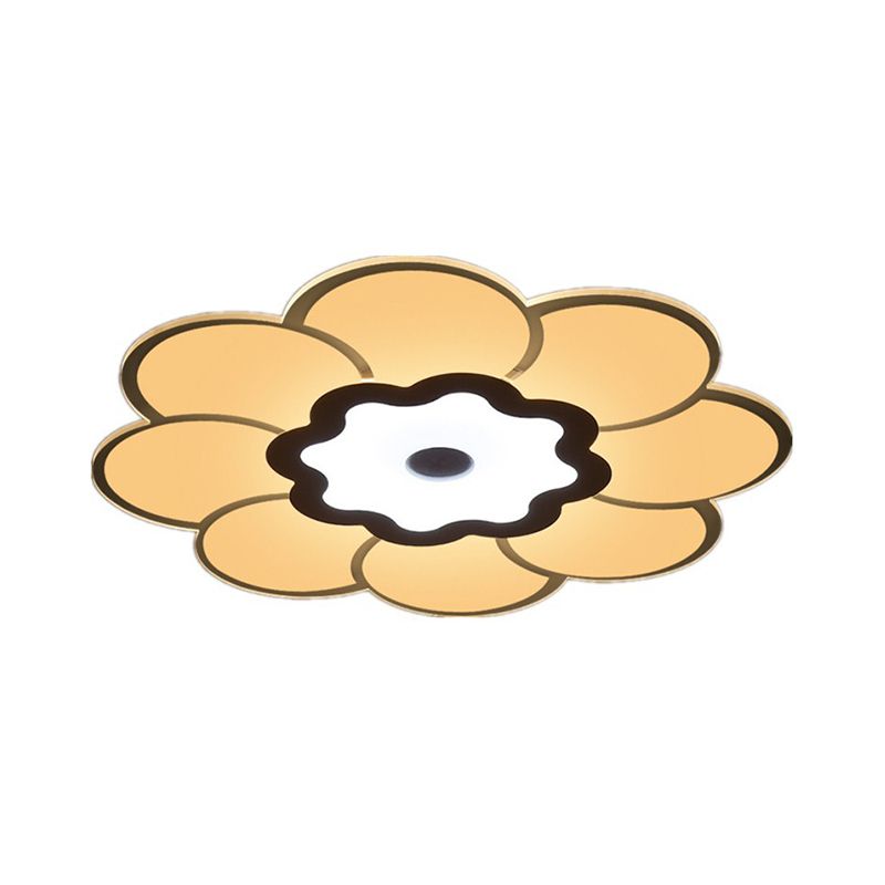 16.5 "/20.5" /31 " Breed Bloemen Plafond Lamp Eenvoudige Stijl Acryl Wit LED Flush Mount Verlichting in Warm/Wit Licht