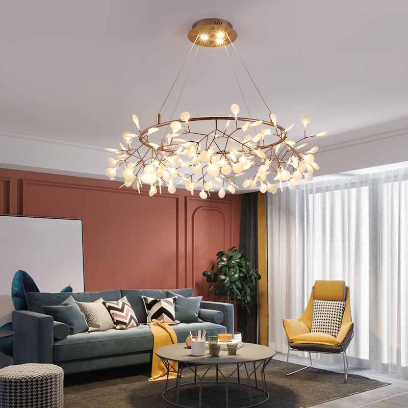 Large Modern Chandelier Orbicular Chandelier Lights Metal Orb Chandelier for Living Room