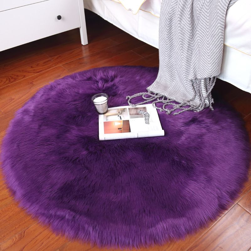 Pink Bedroom Area Rug Plush Orlon Area Carpet Solid Color Easy Care Rug