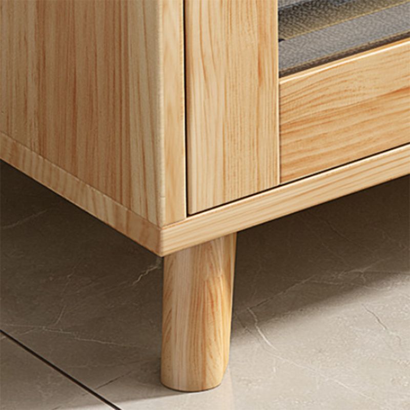 Contemporary Wood Closed Back Bookcase Standard Bookshelf with Shelves