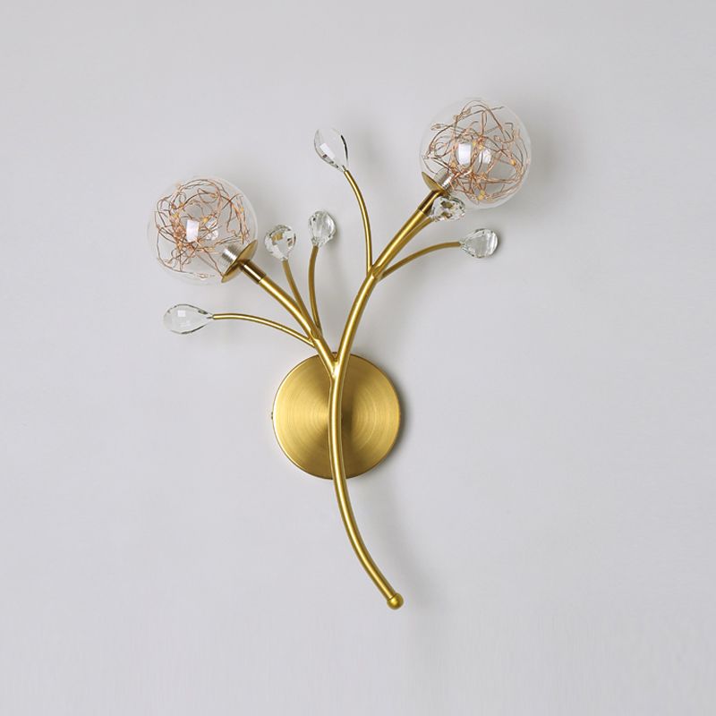 Glaskugelform Wand Licht moderner Stil 2 Lichter Wandhalterung Licht