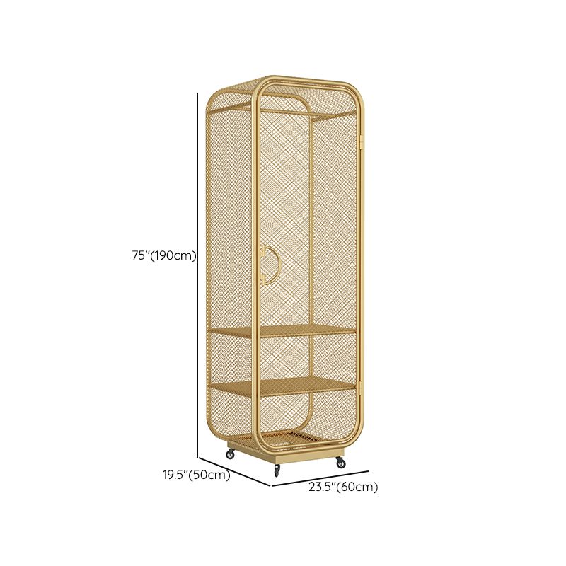 Metal Storage Cabinet Industrial Wardrobe Armoire with Garment Rod