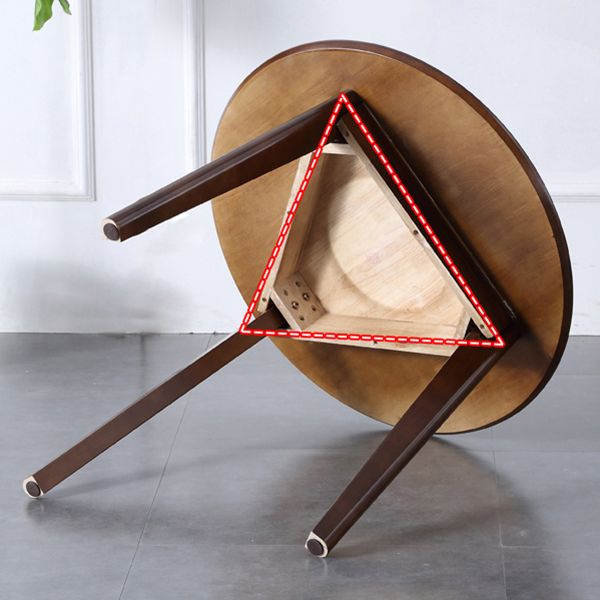 Mesa de comedor de madera maciza de estilo moderno con 3 patas para uso en el hogar