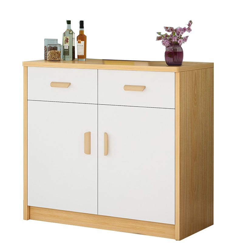 Contemporary Combo Dresser Wooden Bedroom Storage Chest Dresser with Drawers and Doors