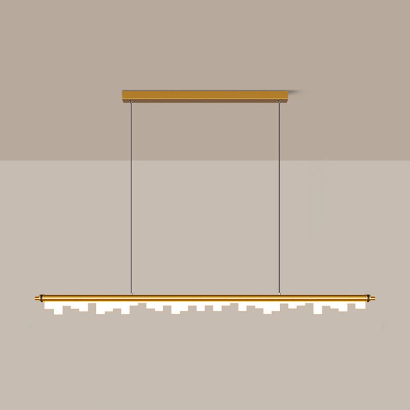 LED -Anhänger Leuchte lineare Form hängende Lampe mit Acrylschatten für Esszimmer