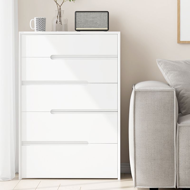 Scandinavian Vertical Storage Chest with Soft-Close Drawers for Home