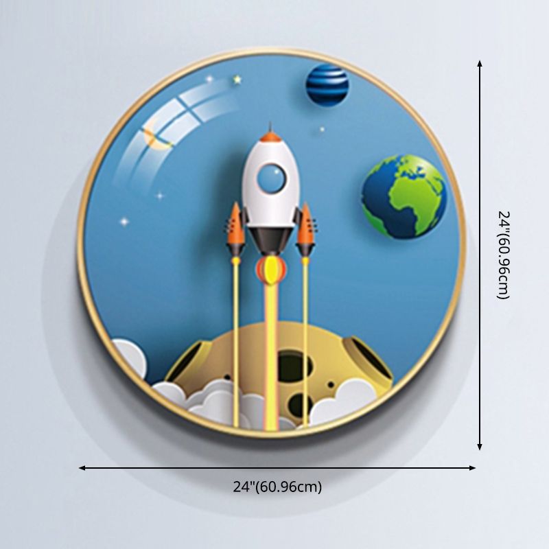 Lampada a parete in alluminio blu Sconcetto fumetto con funce lampada per la stanza dei bambini