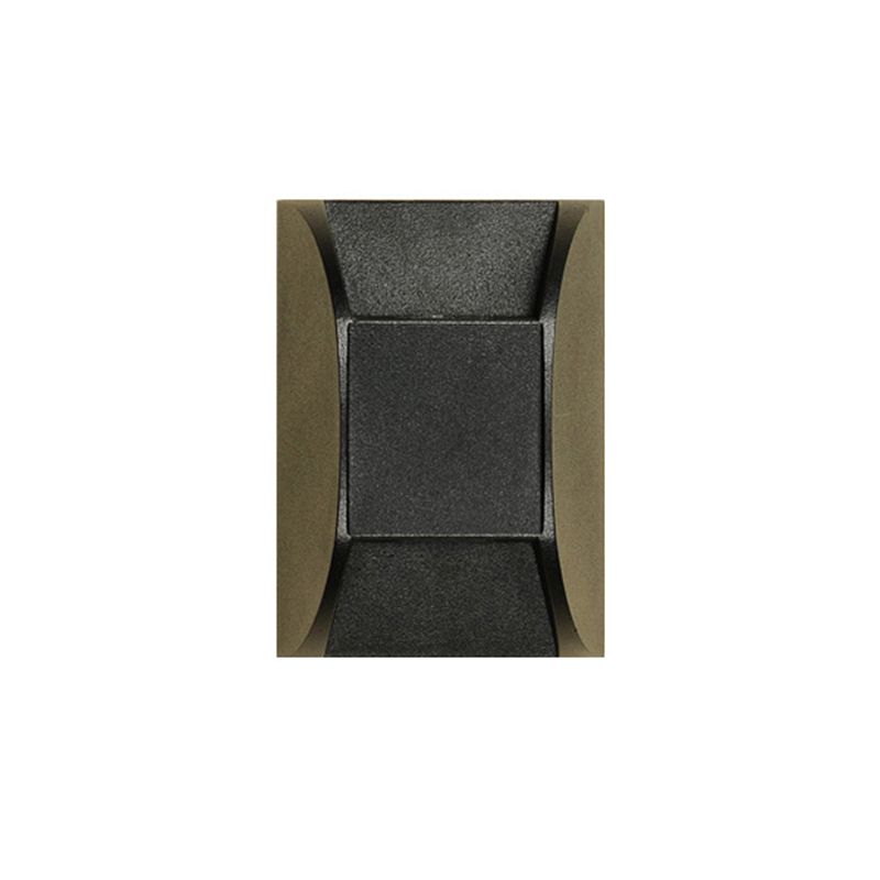 Black LED Wall Sconce in Modern Creative Style Aluminium Waterproof Spotlight with Glass Shade