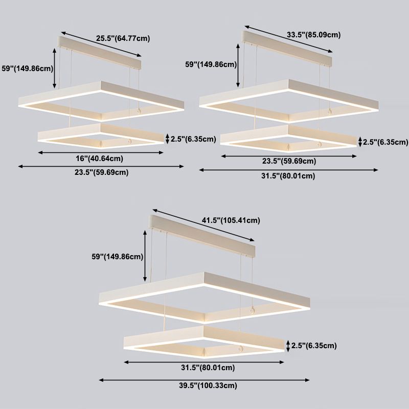 Posto de lámpara LED de aluminio en capas moderna para sala de estar para sala de estar
