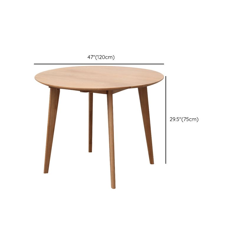 Modern Oak Wood Dining Set 1/2/3/5 Pieces Brown Dinette Set with Chairs