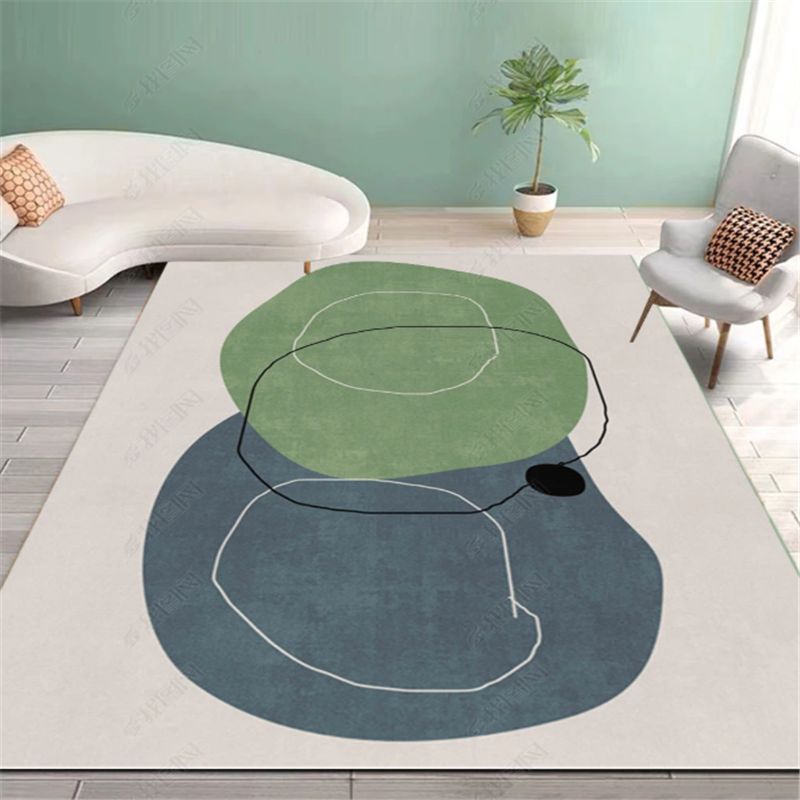 Tappeto moderno del tappeto area di colore del salotto in poliestere tappeto anti-slip easy care tappeto