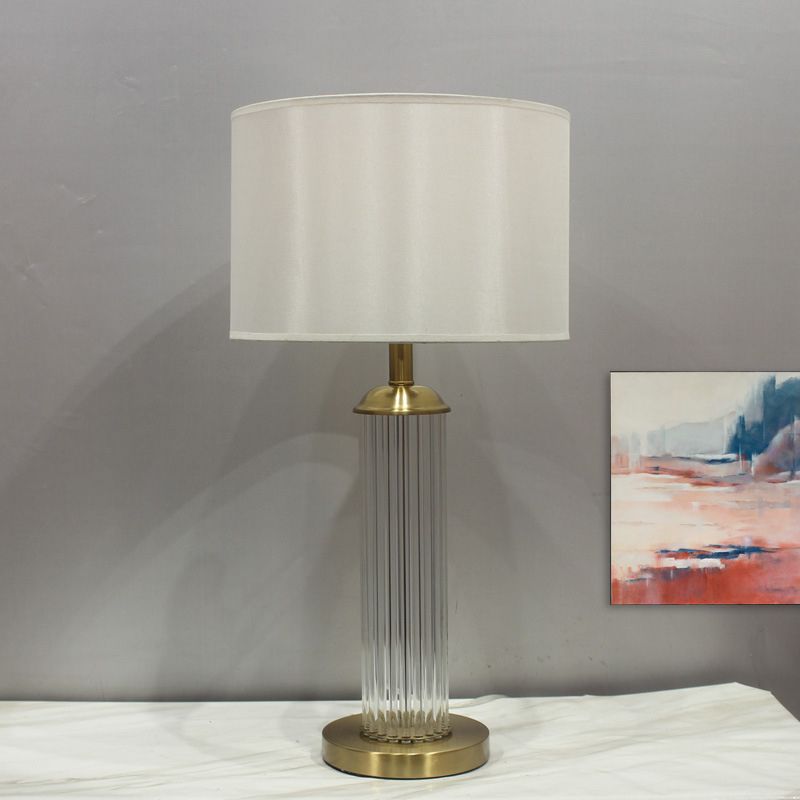 Tarea de columna contemporánea iluminación de la tarea cortada a mano 1 bombilla lámpara de escritorio pequeña en oro