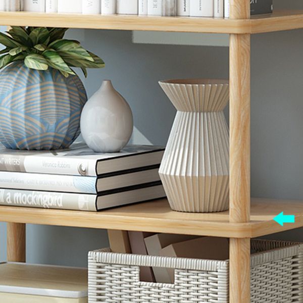 Modern Etagere Wooden Book Shelf Open Shelf Bookcase for Home