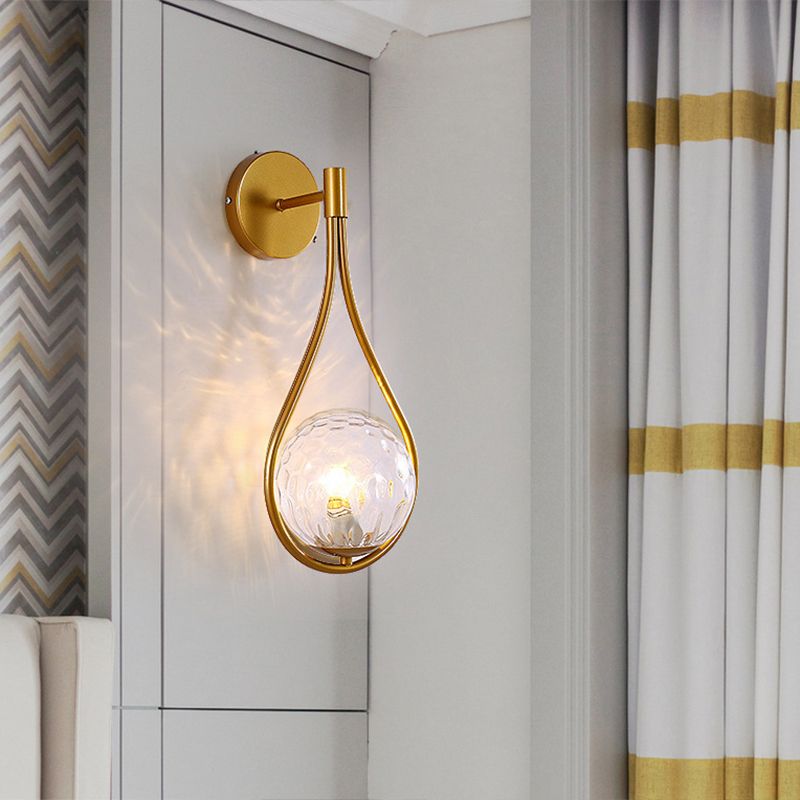 Contemporary Droplet Wall Mounted Lights Milk Glass Wall Mounted Lamp for Restaurant