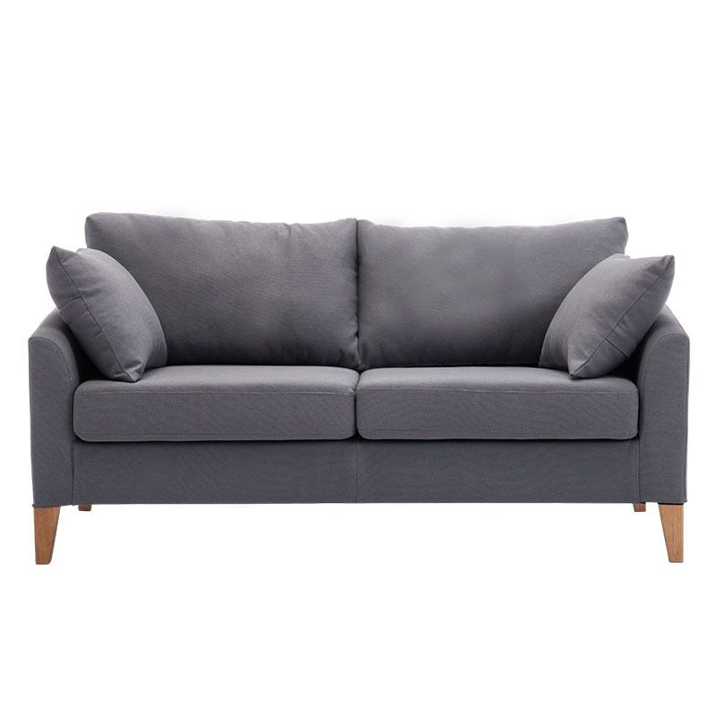 Modern Style Rectangular Sofa with Wooden Base and Namib Cushion